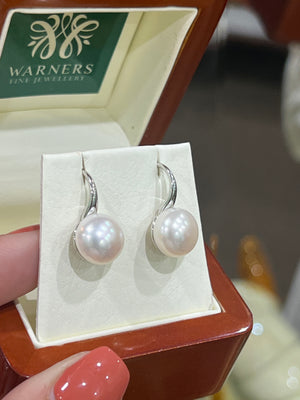 Button Pearls on Sterling Silver
