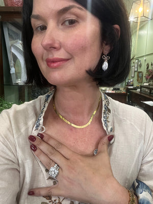 Herringbone Necklace in 9ct Yellow Gold