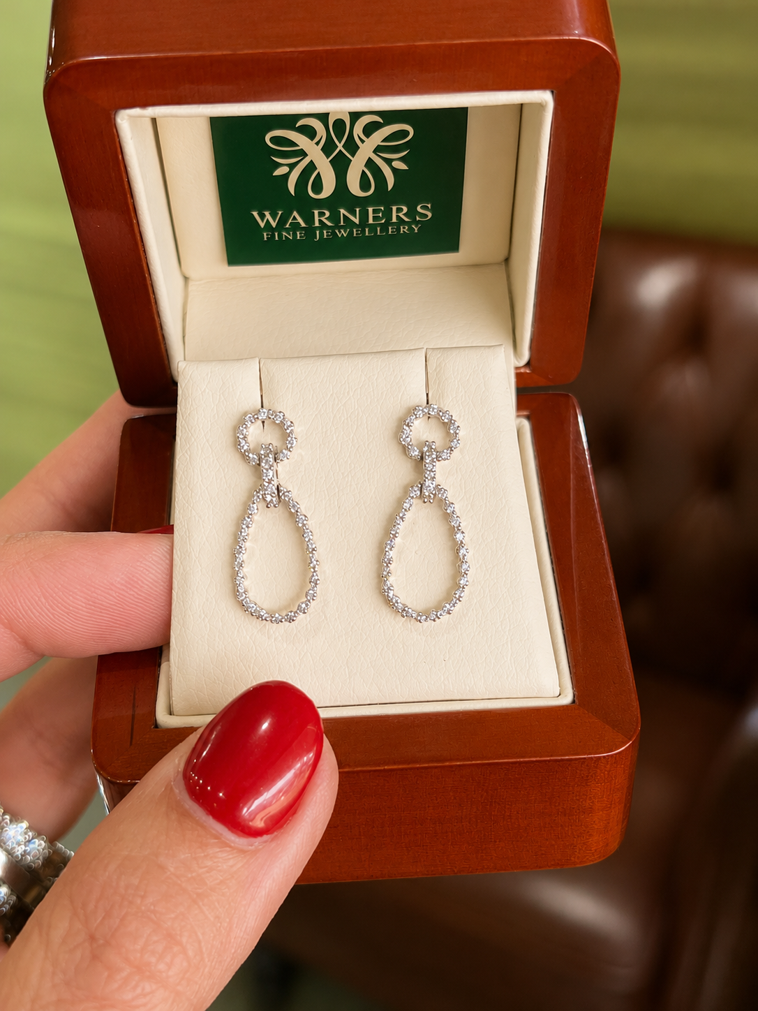 Diamond Earrings in 18ct White Gold