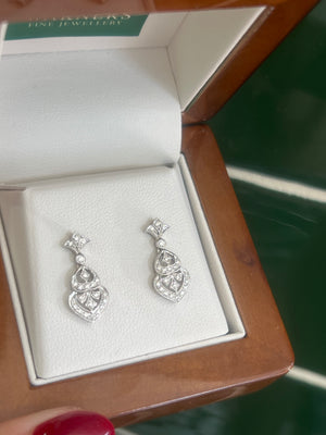Diamond Earrings in 9ct White Gold