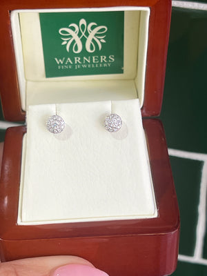 Diamond Studs in 9ct White Gold