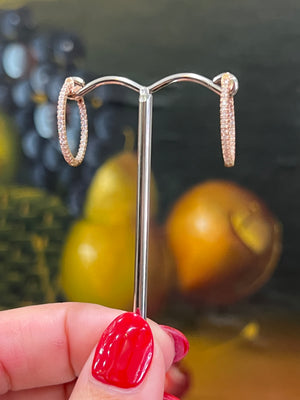 Diamond Huggies in 9ct Rose Gold