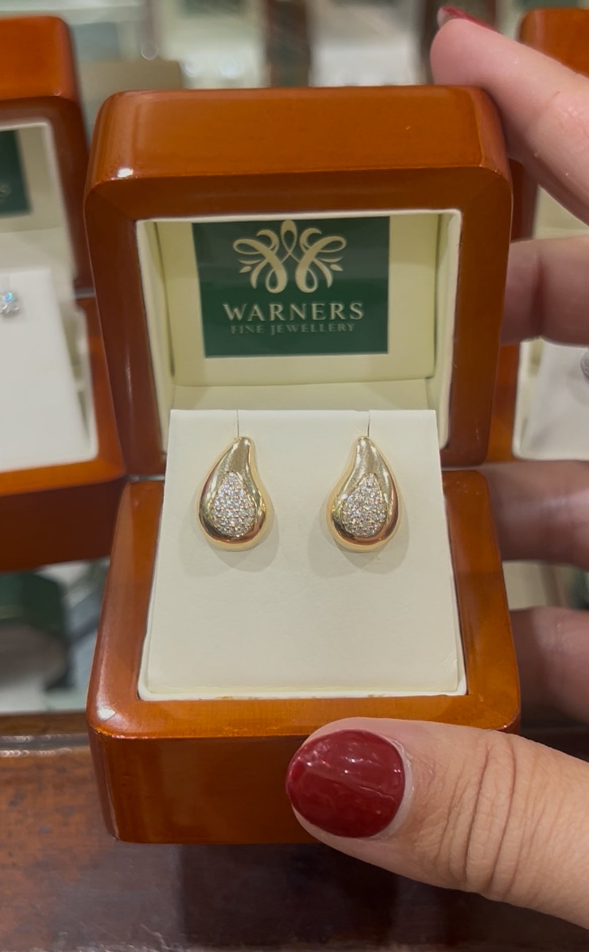 Diamond Earrings in 9ct Yellow Gold