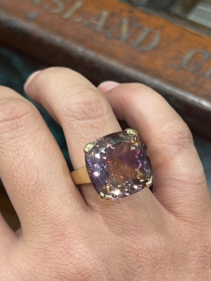 Ametrine Cocktail Ring in 9ct Yellow Gold