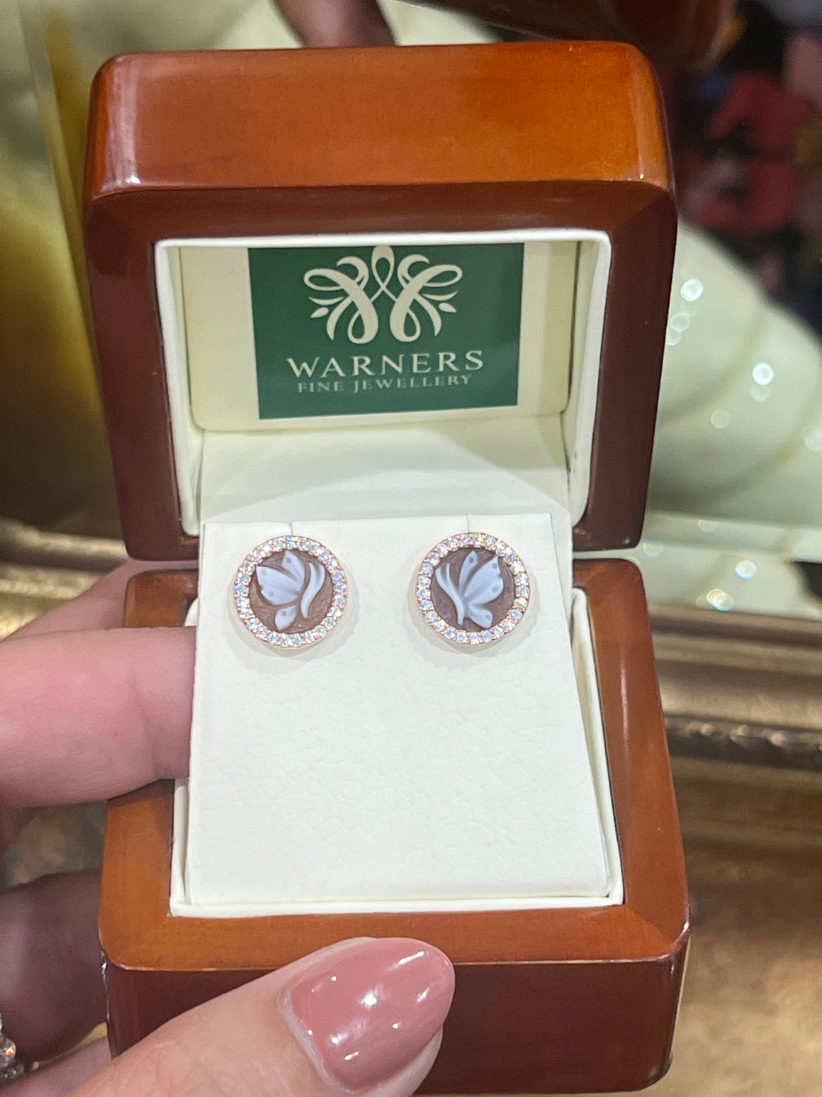 Cameo Studs - Butterfly