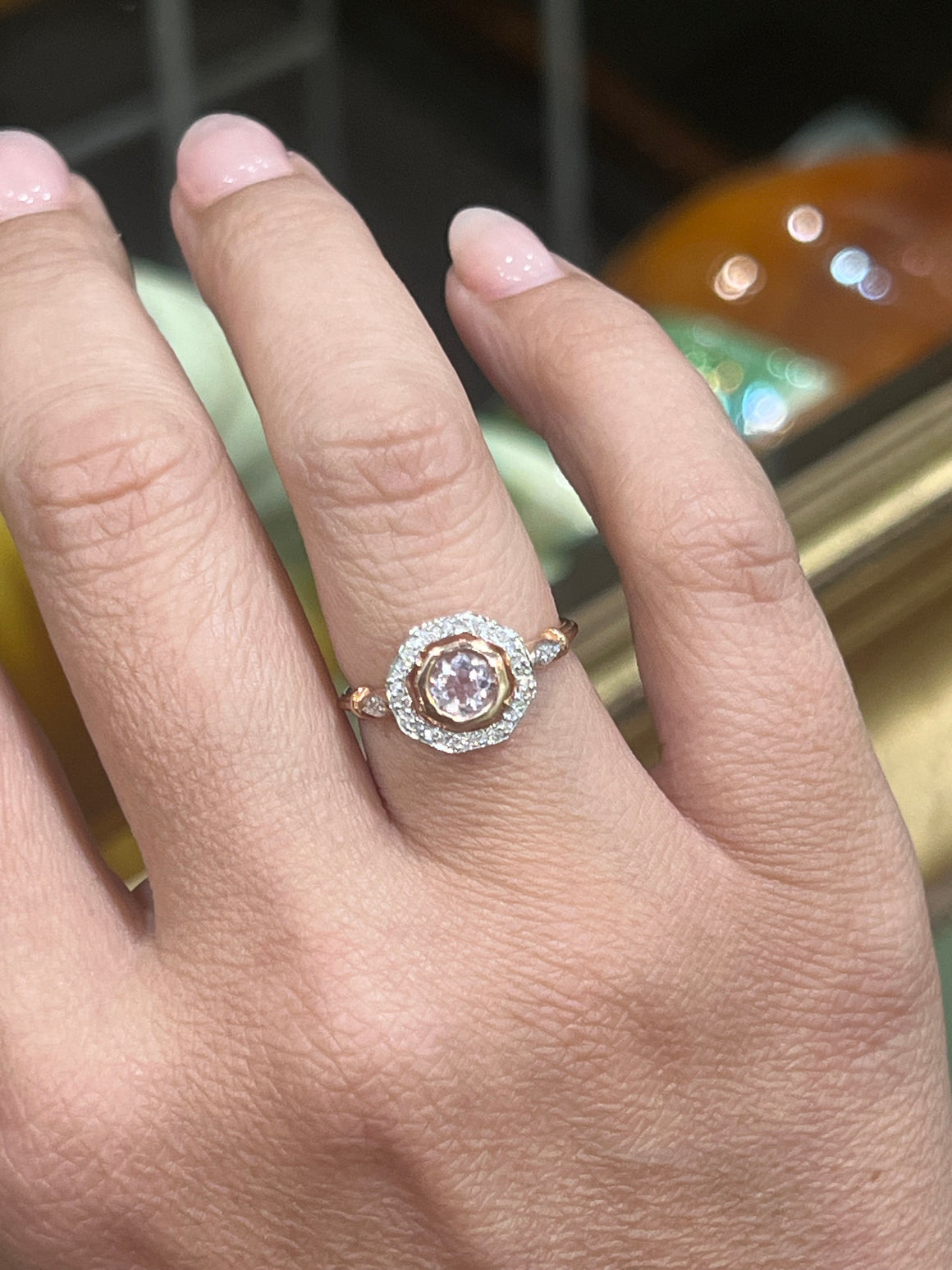 Morganite Ring in 9ct Rose Gold