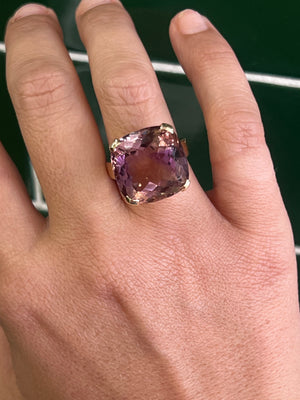 Ametrine Cocktail Ring in 9ct Yellow Gold