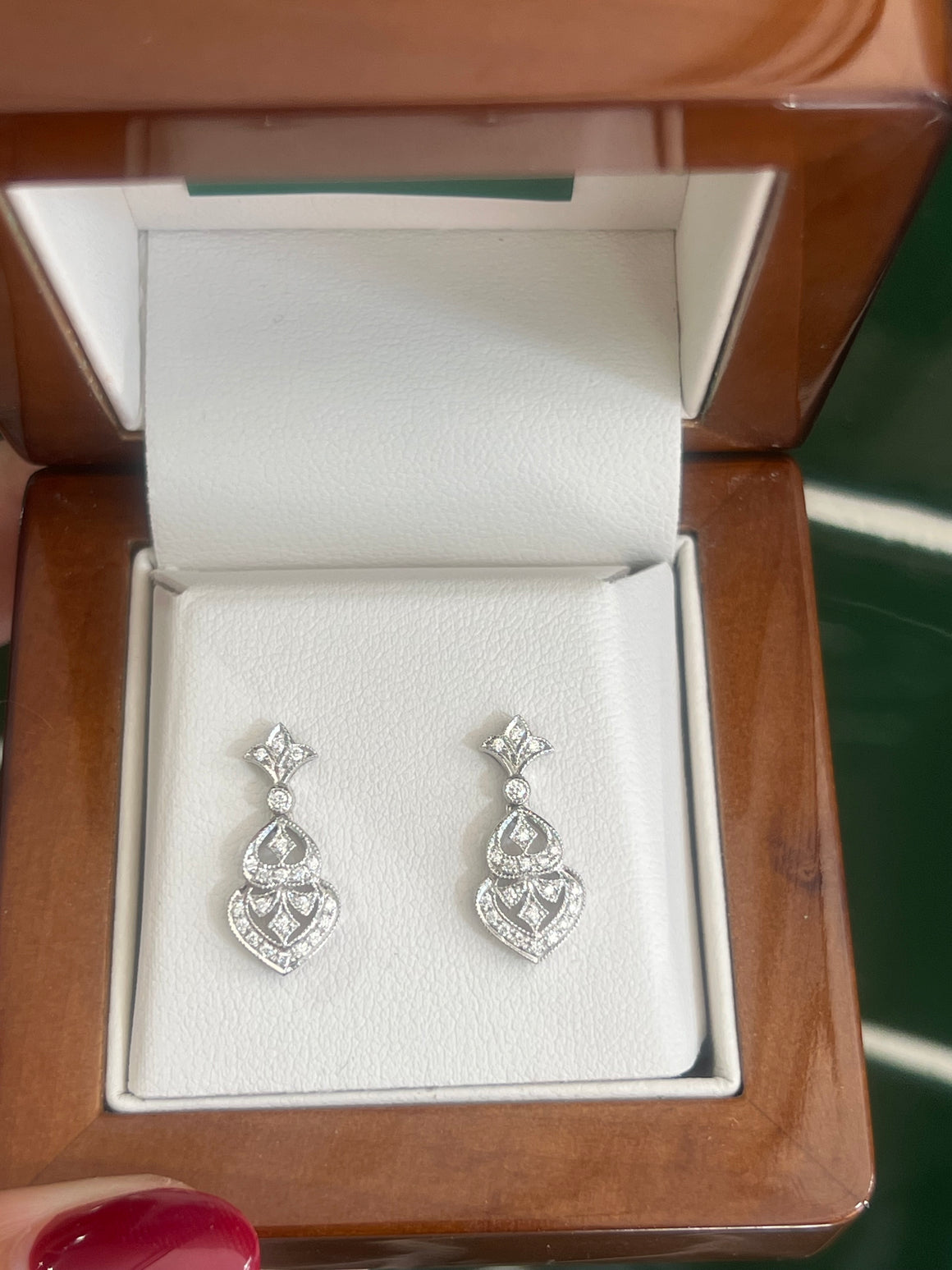 Diamond Earrings in 9ct White Gold