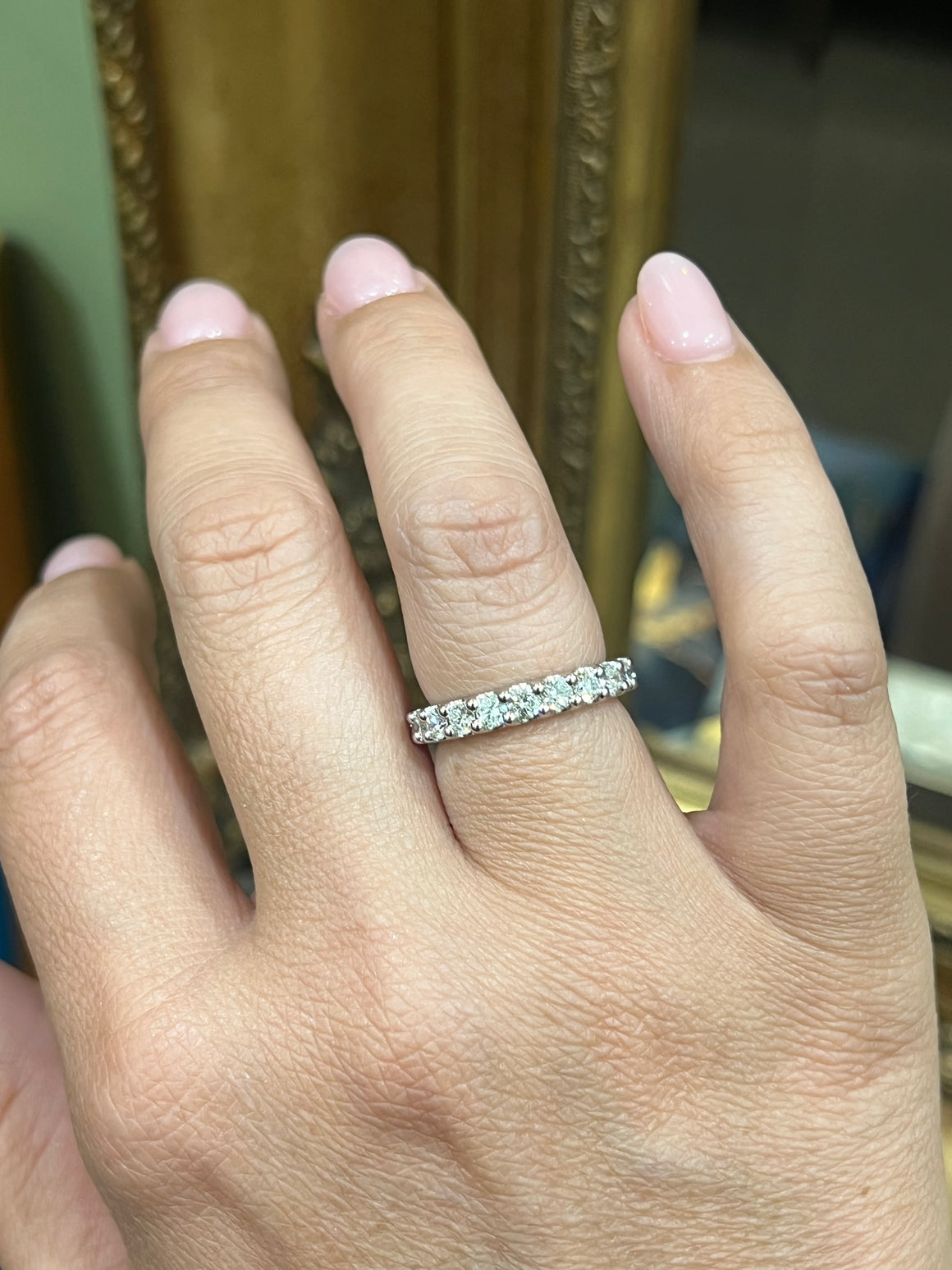 Half Set Diamond Band in Platinum (1.20ct)