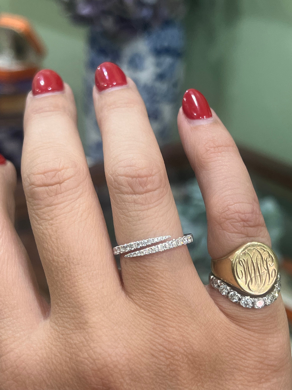 Diamond Wrap Ring in 18ct White Gold