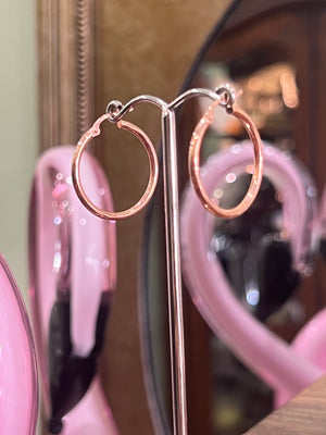 Rose Gold Hoops - Thin