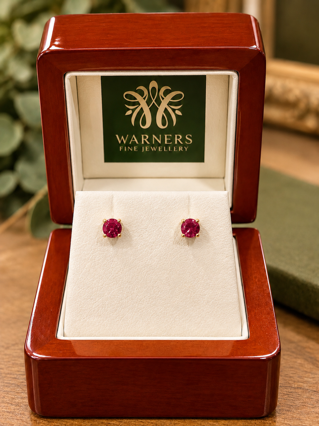 Ruby Studs in 9ct Yellow Gold