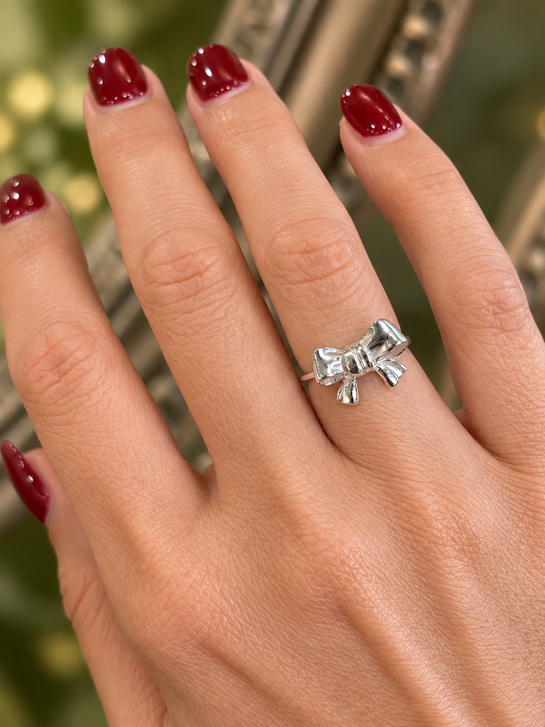 Bow Ring in Sterling Silver